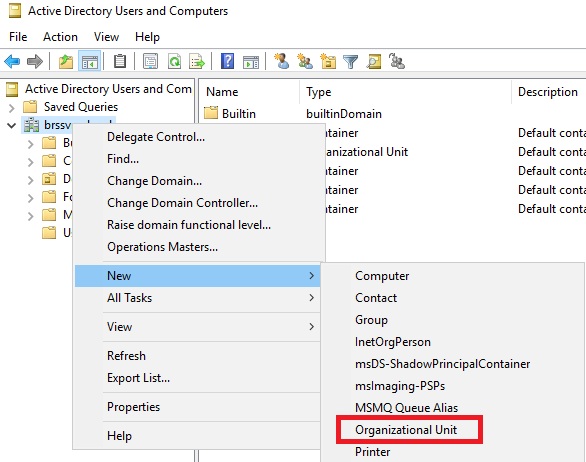 1-3 Active Directory’de OU (Organizational Unit) Yapılandırması