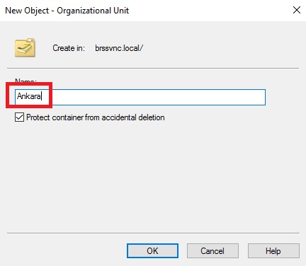 2-5 Active Directory’de OU (Organizational Unit) Yapılandırması