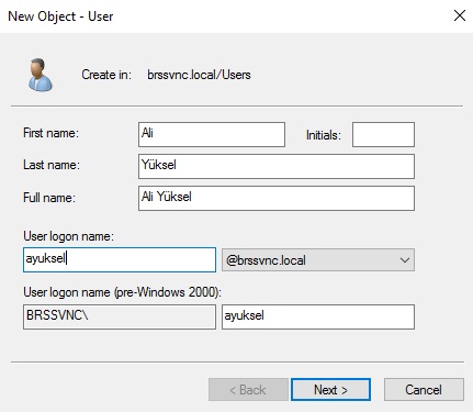 3-2 Active Directory'de Bir Kullanıcı Nasıl Oluşturulur?