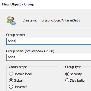 3-5 Active Directory Grup Oluşturma - Grup Türleri ve Kapsamları