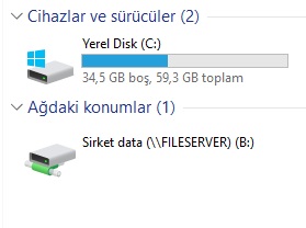 8-4 Active Directory'de File Server (Dosya Sunucusu) Üzerinden Kaynak Paylaşımı